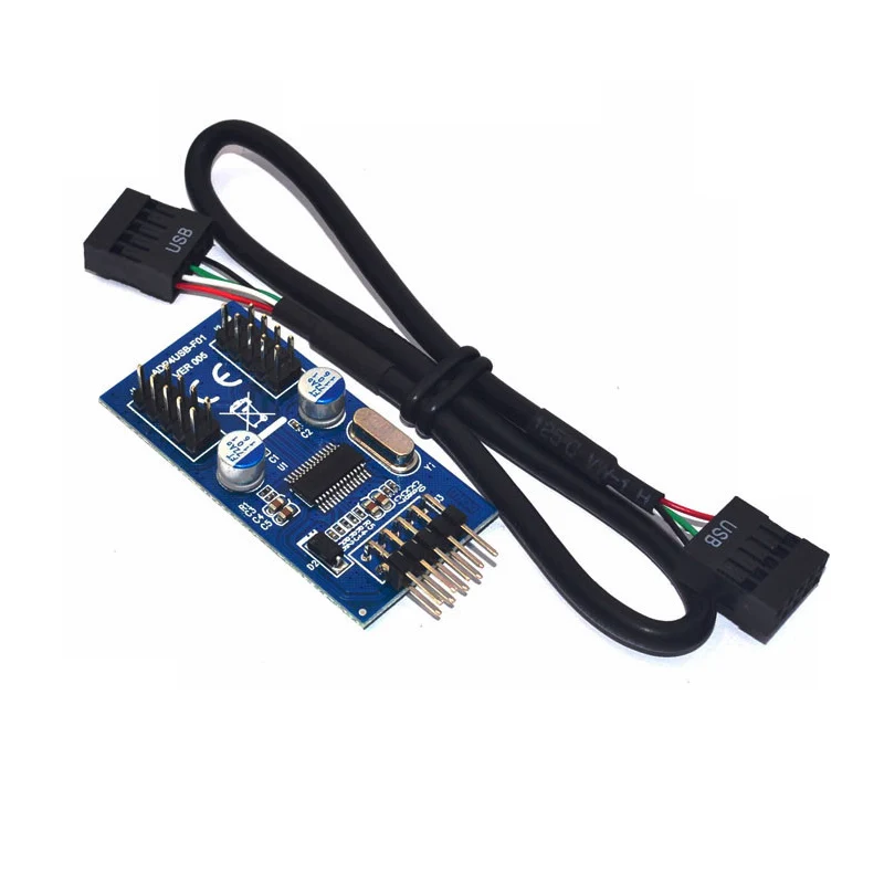 Кабель удлинитель 9 контактный с USB разъемом папа 1 на 2 или 4 разъема