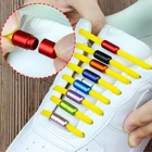 Эластичные полукруглые шнурки без завязок, разноцветные шнурки для обуви для детей и взрослых, быстроленивые шнурки
