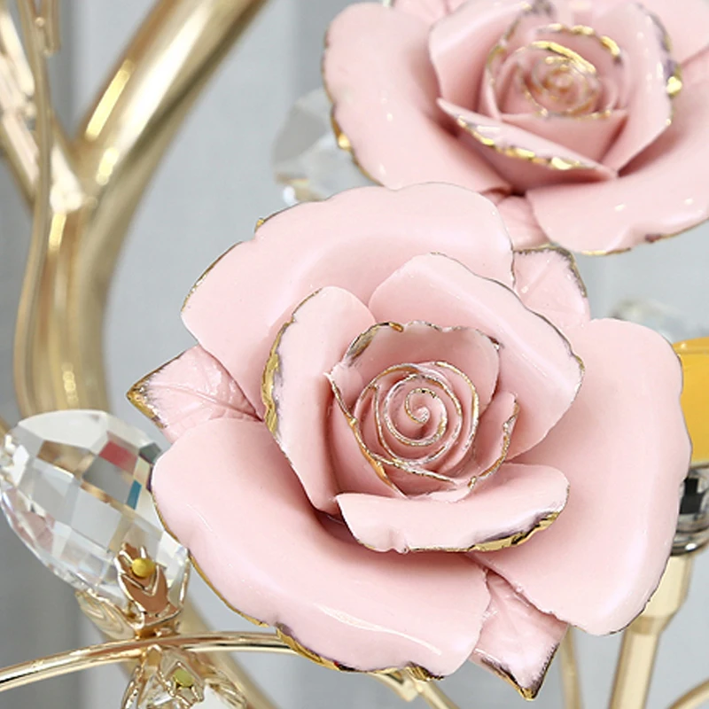 Современная французская пасторальсветодиодный Светодиодная настольная лампа