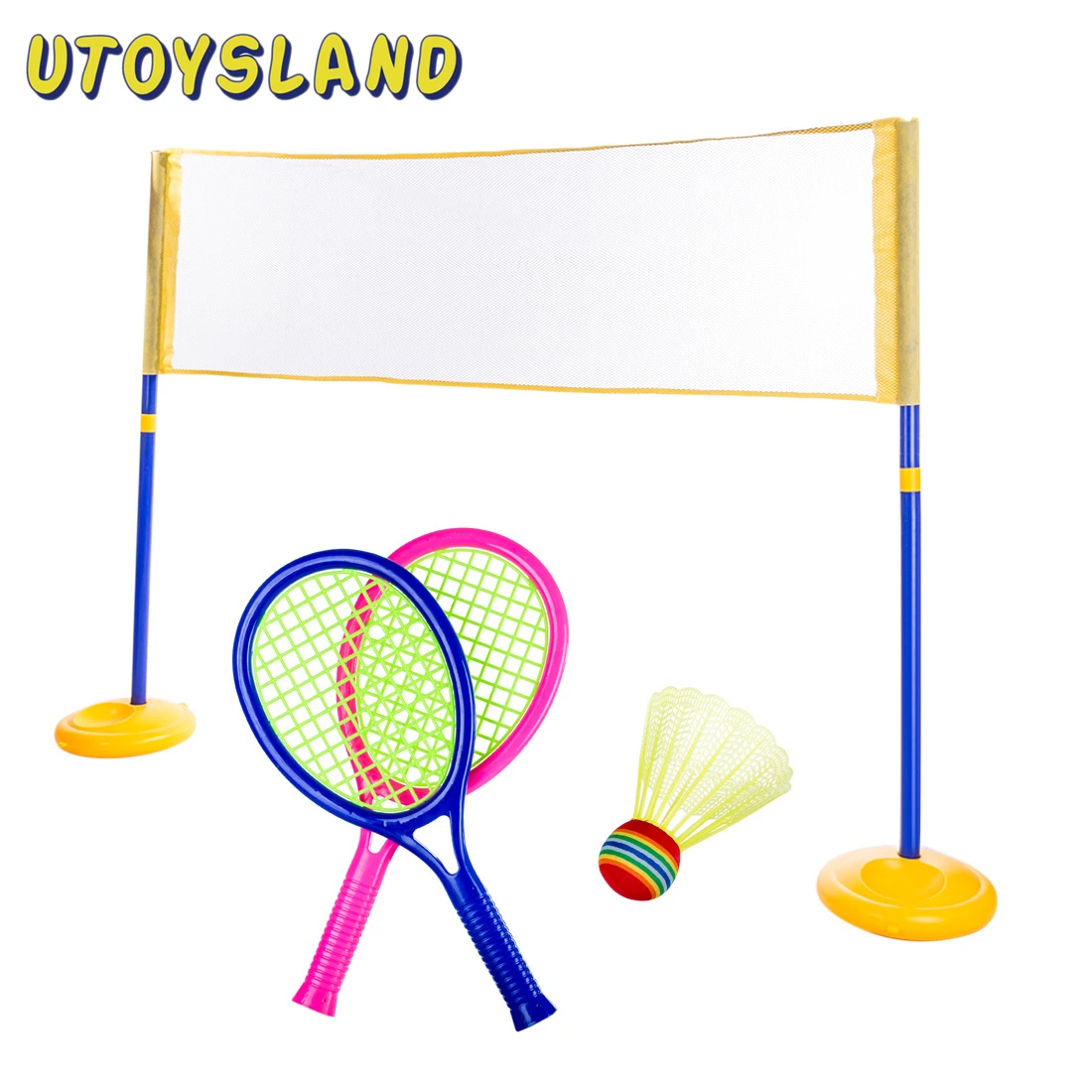 

Набор детских игрушек 2 в 1, сетка для тенниса, бадминтона, ракетки, спортивные игрушки для детей и родителей