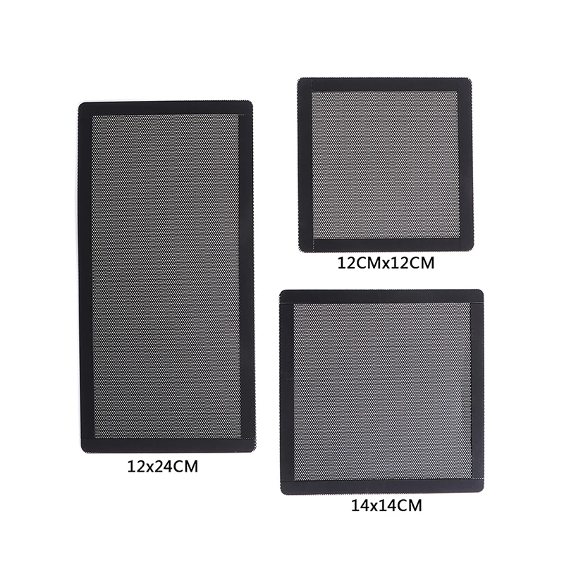 

1PC PVC Cooling Fan Antidust Net PC Case Cooling Fan Magnetic Dust Filter Mesh Net Cover Computer Guard 4 Size Optional