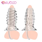 Многоразовый презерватив EXVOID для эрекции, секс-игрушки для мужской фаллоимитатор, товары для взрослых, кольцо на член для задержки эякуляции