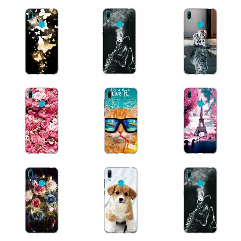 Для huawei Y7 Prime чехол TPU для huawei Y7 чехол-бампер huawei Y7 силиконовый чехол Funda 3D принт мультфильм