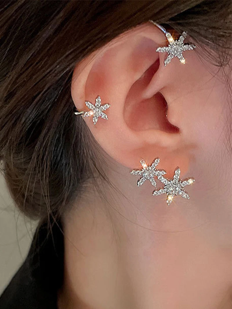 

Diamond-encrusted Ladies Butterfly Earrings Mori Temperament Was Thin