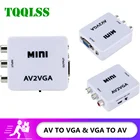 Мини-преобразователь RCA в VGA AV2VGA VGA2AV, преобразователь с 3,5 мм аудио RCA в VGA, видео преобразователь для ПК на ТВ HD, компьютера на ТВ