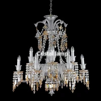 amber chandelier charleston glass crystal 8 light bedroom night lamp