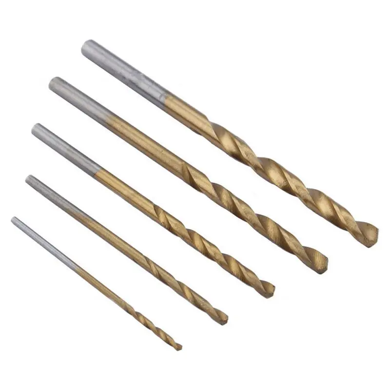 50 шт. Титан покрытием высокого Скорость Сталь сверло Набор инструментов 1/1.5/2/2.5/3