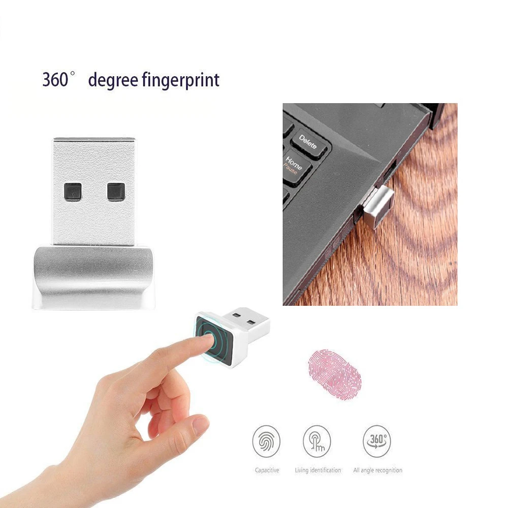 USB-считыватель отпечатков пальцев для ПК и ноутбука 32/64 бит безпароль