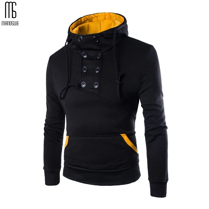 Manoswe/зимняя модная мужская толстовка с капюшоном Повседневная флисовая куртка