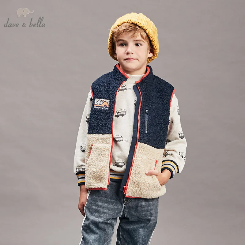 Детское пальто на молнии DBK11239 детское без рукавов для мальчиков осень и зиму |