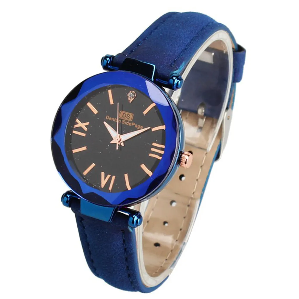 Роскошные женские часы с циферблатом звездного неба модные кварцевые наручные