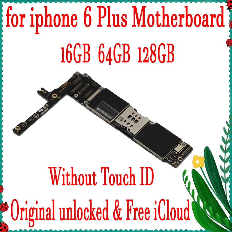 100% оригинал для iphone 6 plus материнская плата с/без Touch ID Заводская Разблокировка с
