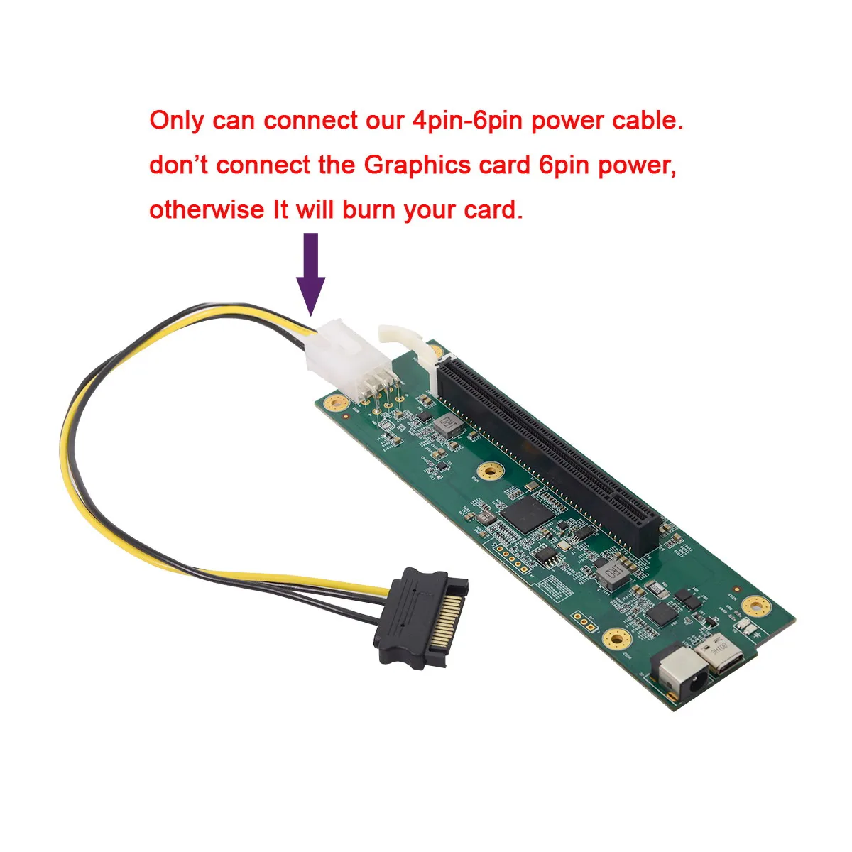 

CYSM Type-C Thunderbolt 3 to PCI Express PCI-E 16x Desktop Graphics Card SSD Nvme NGFF M-key Card Cable