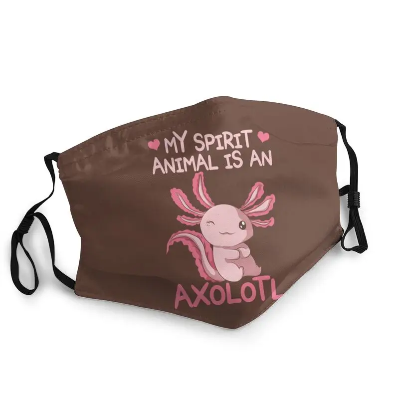 

Маска для лица My Spirit Animal-это Axolotl, маска для защиты от смога, саламанды, маска для защиты животных, респиратор, моющаяся маска для рта