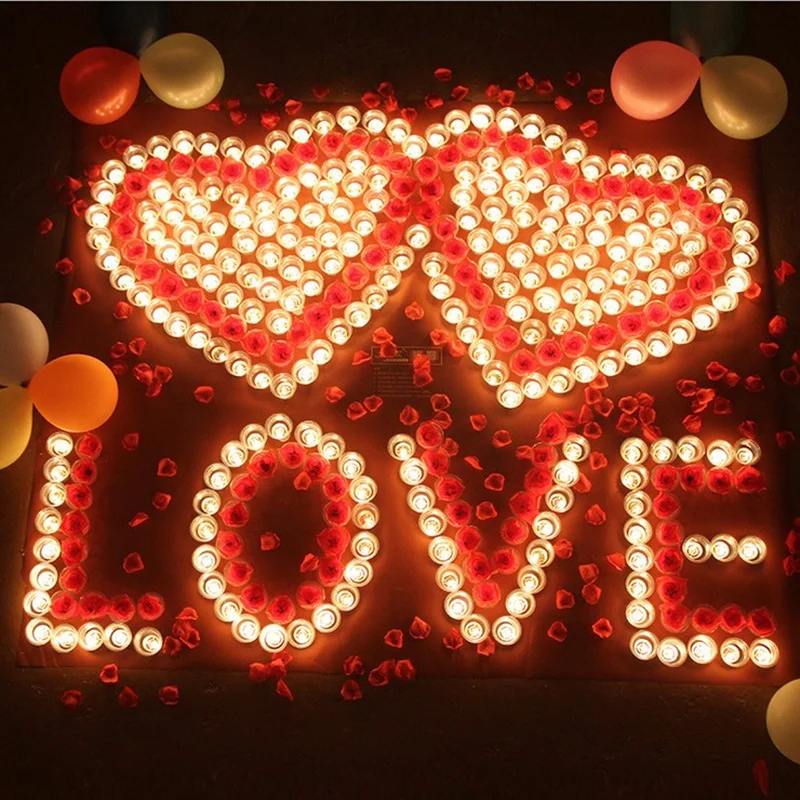 50 шт.! Романтичные ароматизированные свечи сделай сам восковые бездымные для