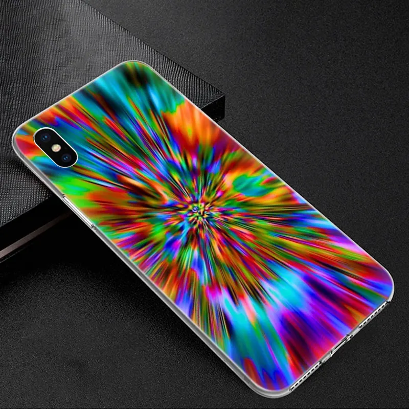 Модный мягкий силиконовый чехол с психоделическим рисунком для Apple iPhone 11 Pro XS Max X XR