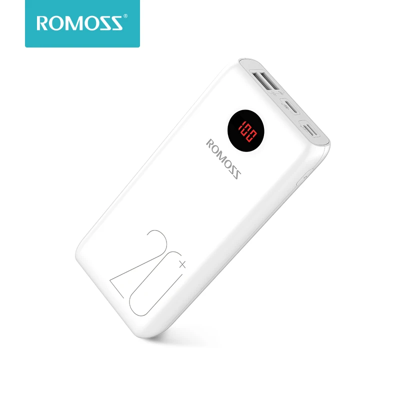 ROMOSS 20000 мАч Внешний аккумулятор 18 Вт Быстрая Зарядка Внешний аккумулятор Тип C повербанк портативный внешний аккумулятор зарядное устройство для Xiaomi Mi iPhone