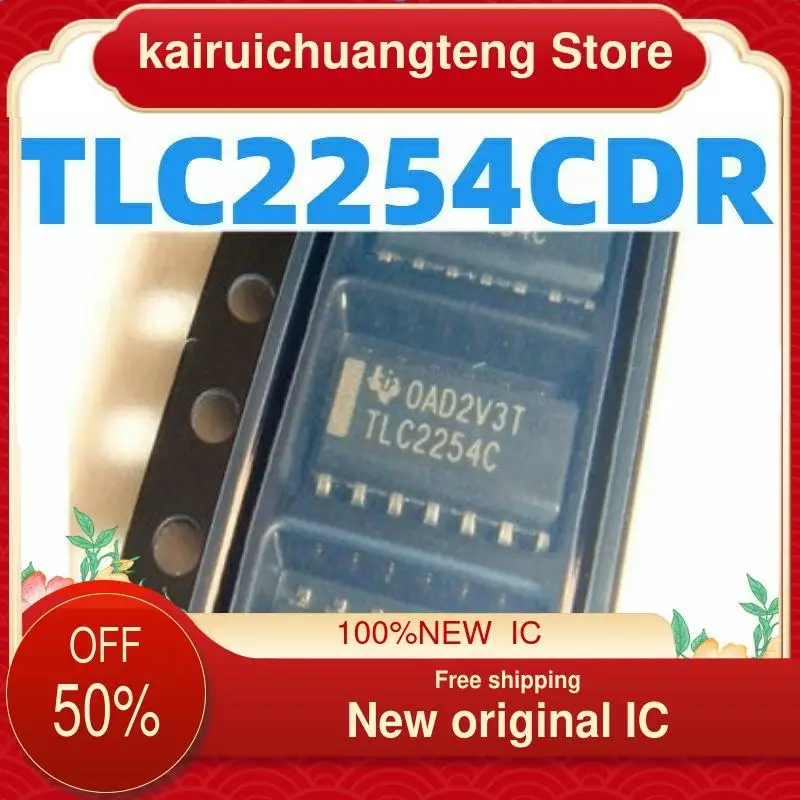 

10-200PCS TLC2254CDR TLC2254C SOP-14 Quad Operational Amplifier New original IC