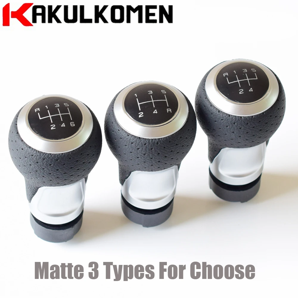 Хромированная матовая красная ручка переключения передач для Audi skoda seat A4 B6 B7 b8 A6 S4