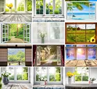 Виниловый фон для фотосъемки детей Avezano, весеннее окно, солнечный свет, деревянная доска, декор для фотостудии