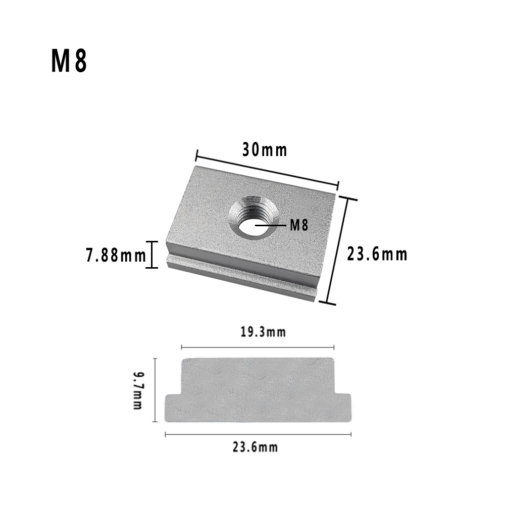 M6/M8 T-tracks Model Aluminium Alloy T Slot Nut Standard Miter Track for Workbench Router Table Fastener Woodworking Tool  - buy with discount