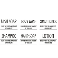 346pcs soap bottles label sticker waterproof soap dispenser stickers removable shampoo body wash conditioner labels