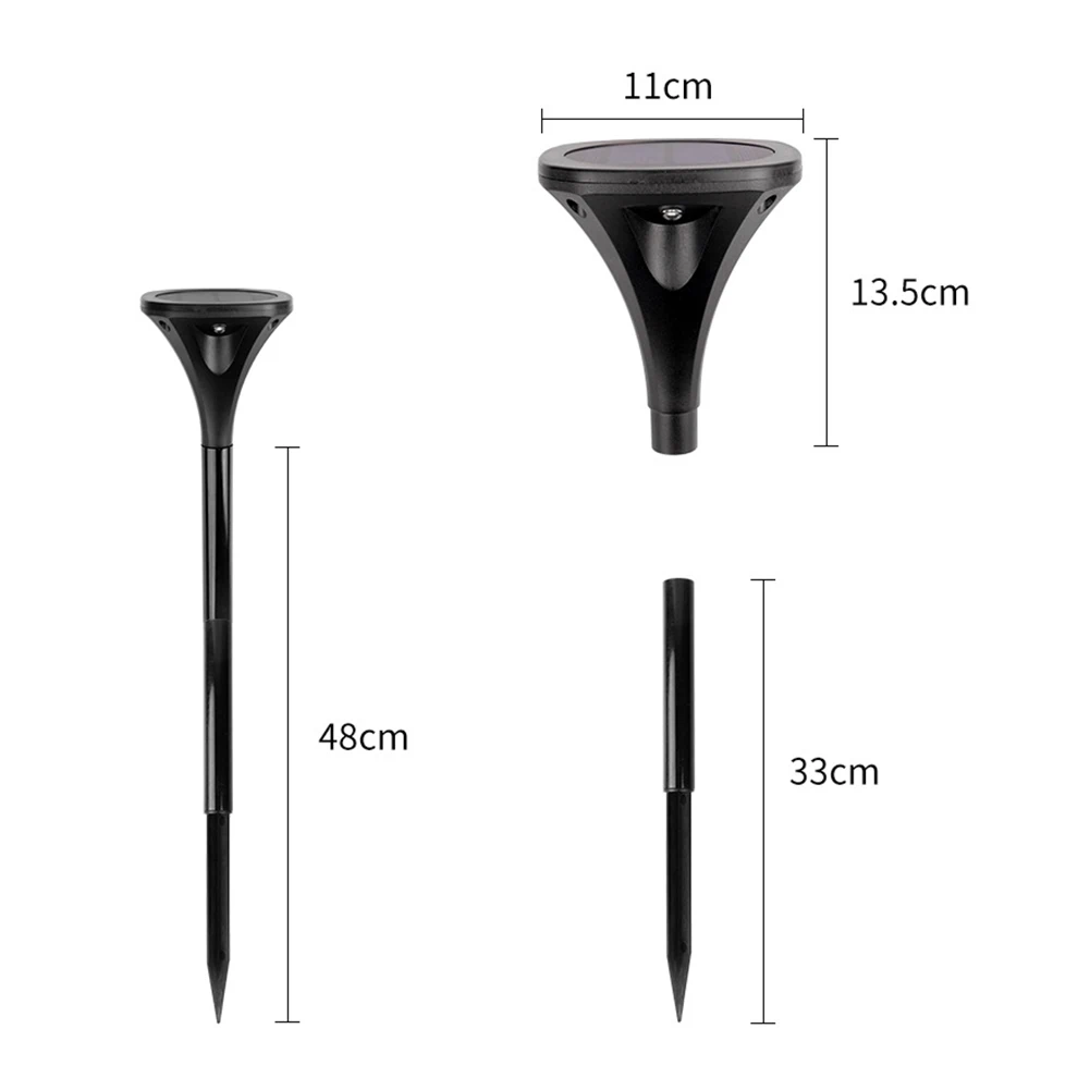 

2pcs LED Solar Light Four-Sided Outdoor Waterproof Garden Lawn Stakes Lamps Yard Art for Home Courtyard Decor dropshipping#20