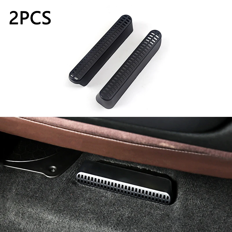 

2PCS ABS Air Outlet Protective Cover Rear Car Under Seat for BMW 3 Series G20 G28 2020-2021 Air Conditioner Vent Outlet Cover