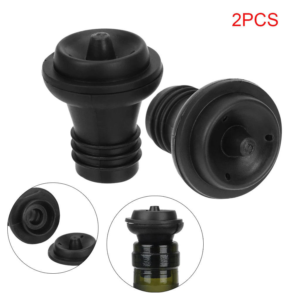 

2Pcs/set Stored Fresh Wine Corks Silicone Durable Bottle Stopper Vacuum wine Stopper Wine Stopper