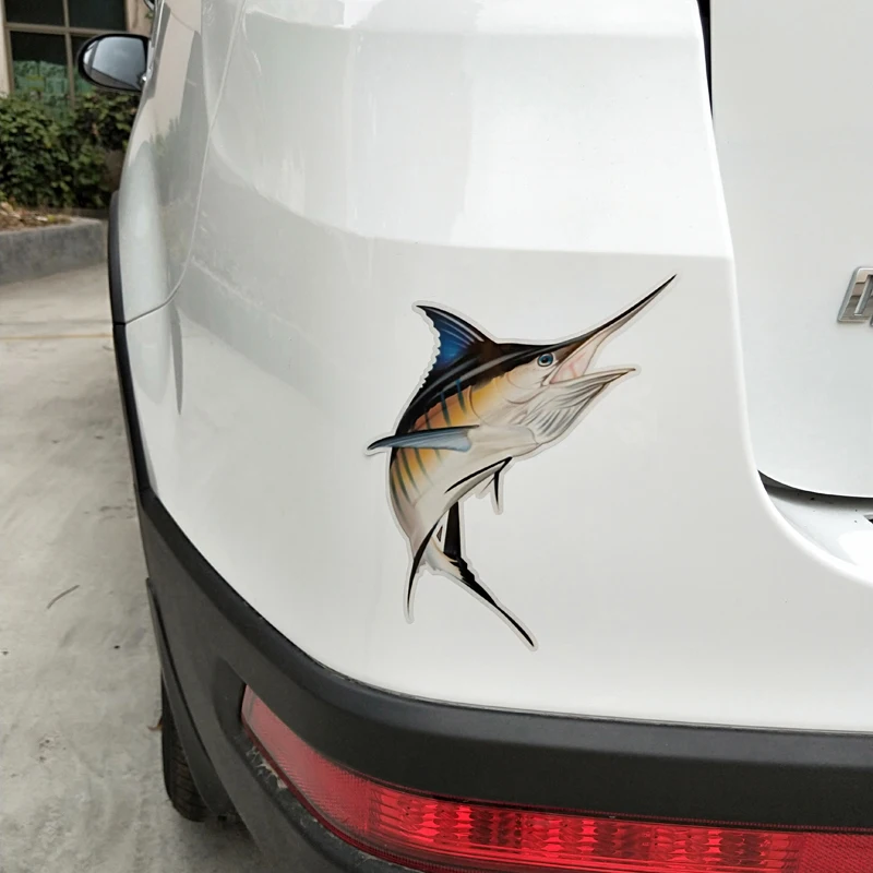 Креативные аксессуары для автомобиля с наклейкой Marlin Fish Saltwater Vinyl PVC 17cm*14cm, водонепроницаемая наклейка для стилизации ветрового стекла мотоцикла.