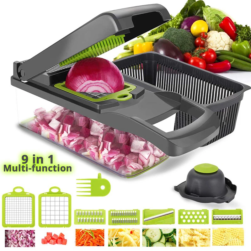 

Vegetable Cutter Mandoline Slicer Fruits Tool Shredder Peeler Garlic Chopper Potato Carrot Grater Salad Maker Kitchen Gadgets