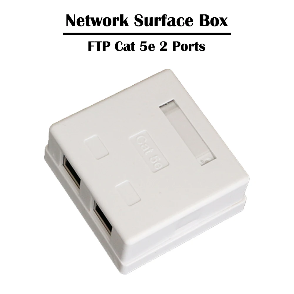 5 шт./лот 2 порты UTP/FTP Cat 5e/Cat 6 сетевая Поверхностная коробка информация о