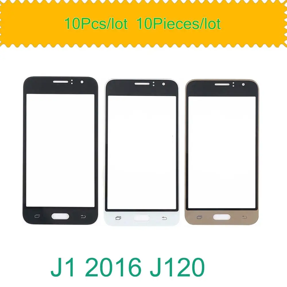 10 шт./партия для Samsung Galaxy J1 2016 J120 сенсорный экран передняя панель стеклянный