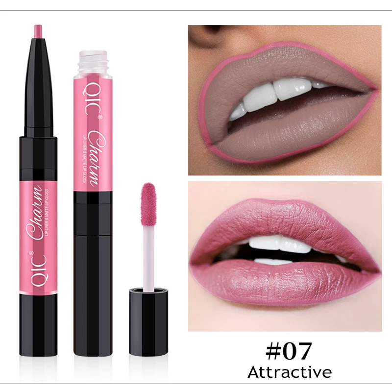 12 шт. Набор губной помады лучший двухсторонний карандаш для макияжа губ жидкий