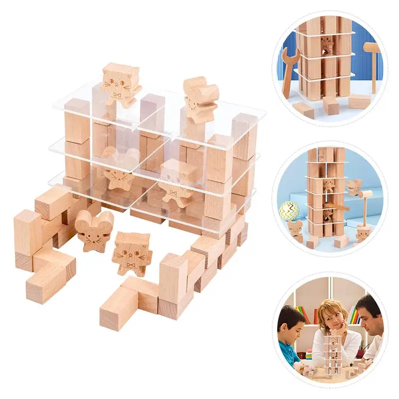 

1 Set Interactive DIY Blocks Toy Educational Stacking Toy for Toddlers Kids