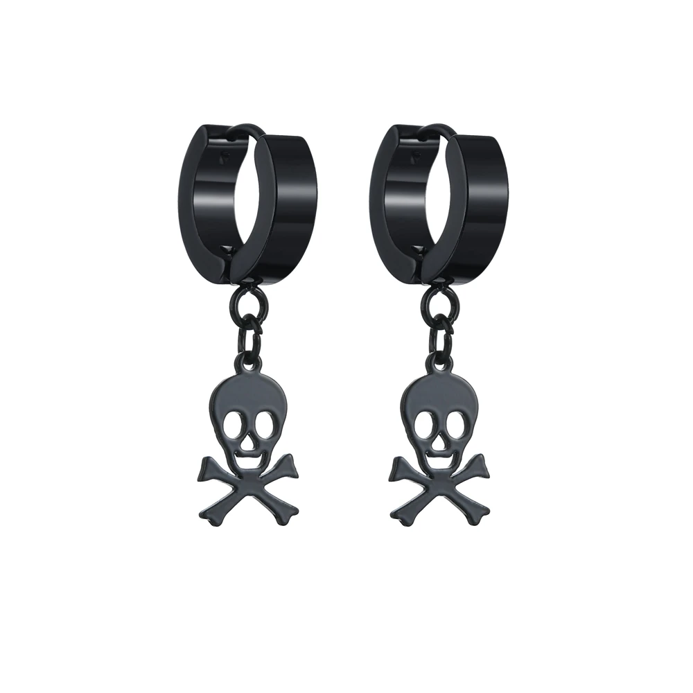 

New Fashion 1 Pair 2 Colors Punk Women Stainless Earrings Cross Upper Ear Cartilage Earring For Women Men Earring Jewelry