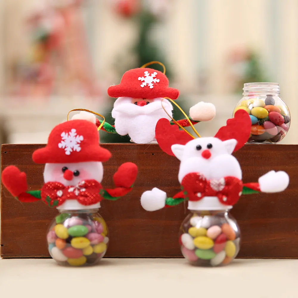 Милая Пижама с рождественским принтом пижама конфеты хранения может Санта Клаус