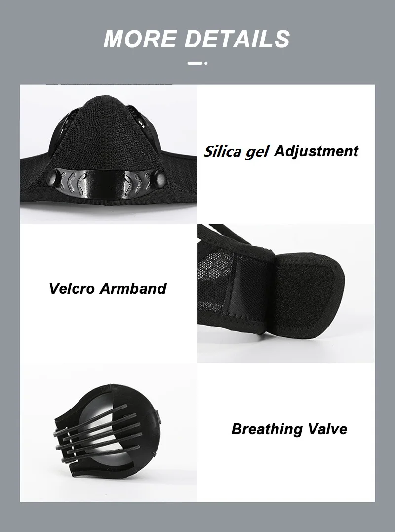 Маска велосипедная унисекс уличная с фильтром PM2.5 из активированного угля против