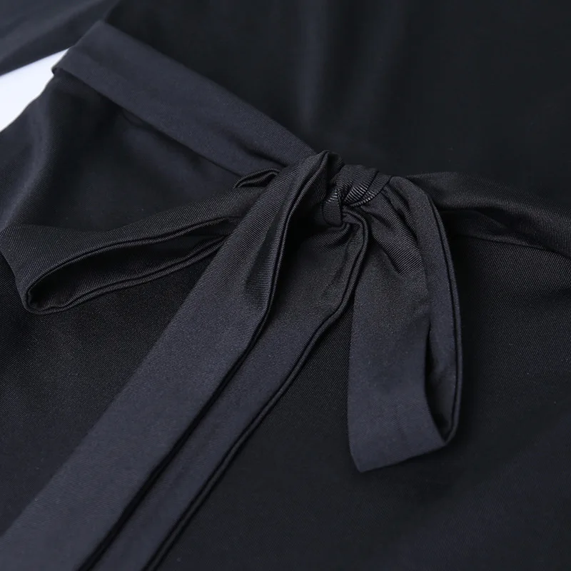 

Skinny Sexy One-shoulder Long Sleeve Straps Jumpsuit Temperament Ladies Slim Wide-leg Pants Shoulders Solid Color Women's Suit