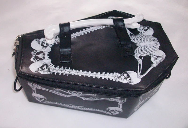 HIGHREAL Skulls Bats Design Женские сумки Сумки через плечо Сумка для девочек Женская черная