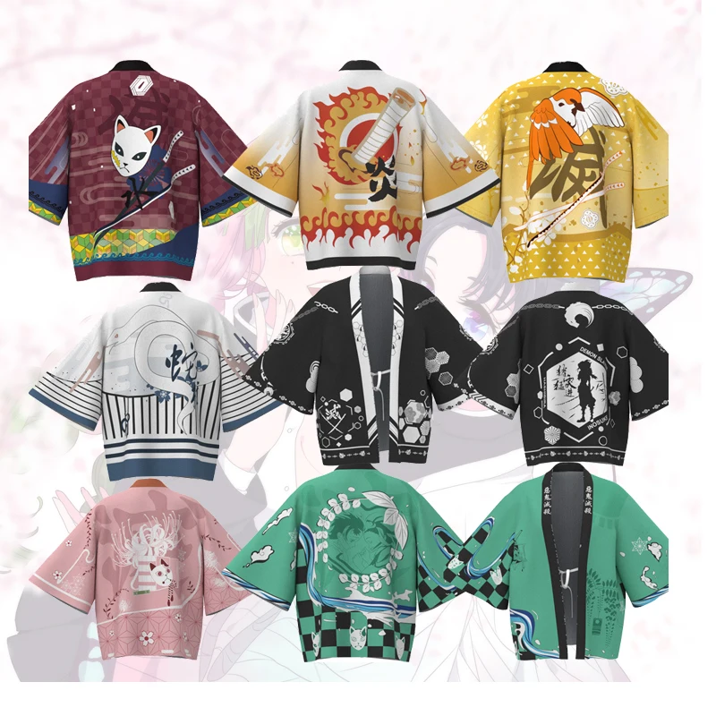 

Anime Demon Slayer Kimetsu No Yaiba Tanjirou Kamado Nezuko Cosplay Children Women and Men Sleepwear Kimono Cosplay Costume Sets