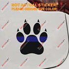 Собачья лапа тонкая синяя линия K9 Блок наклейка автомобиля виниловая Светоотражающая Глянцевая выбрать размер