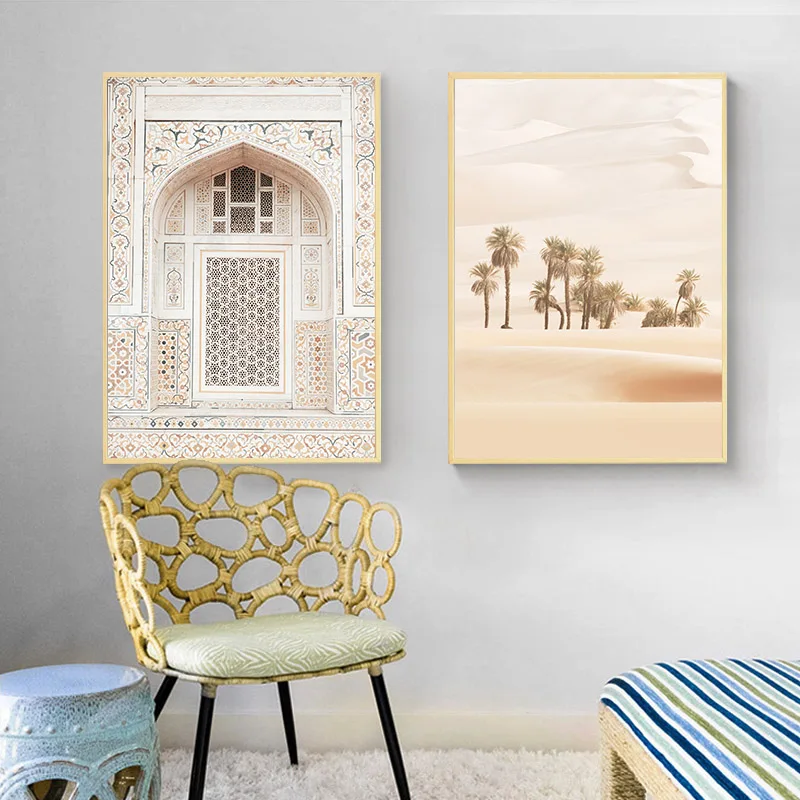 Богемная Арка винтажный постер пустынный пейзаж холст художественный принт