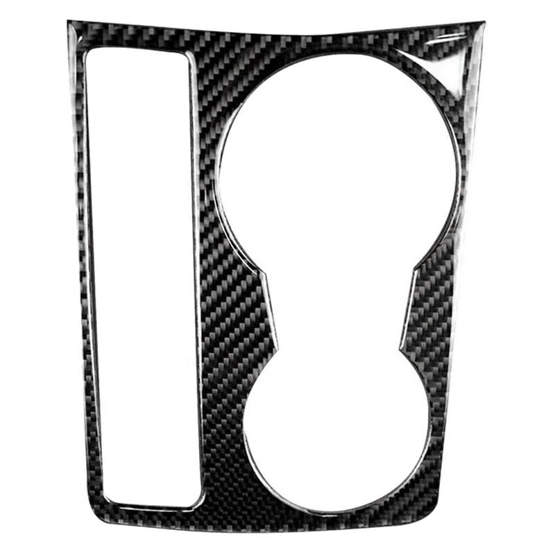 

Carbon Fiber Center Console Water Cup Holder Cover Trim For- A4 B8 A5 2009 2010 2011 2012 2013 2014 2015