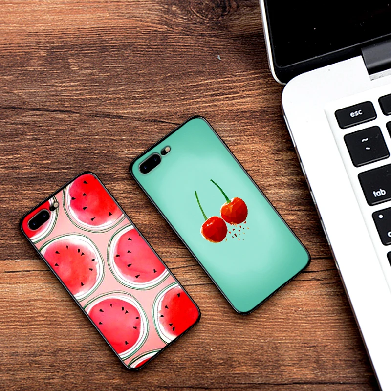 Soft Silicone Phone Case For iPhone XR TPU 5 5SE 6 6S 7 Plus 8Plus XS X Xr Max 9 Coque fruit | Мобильные телефоны и