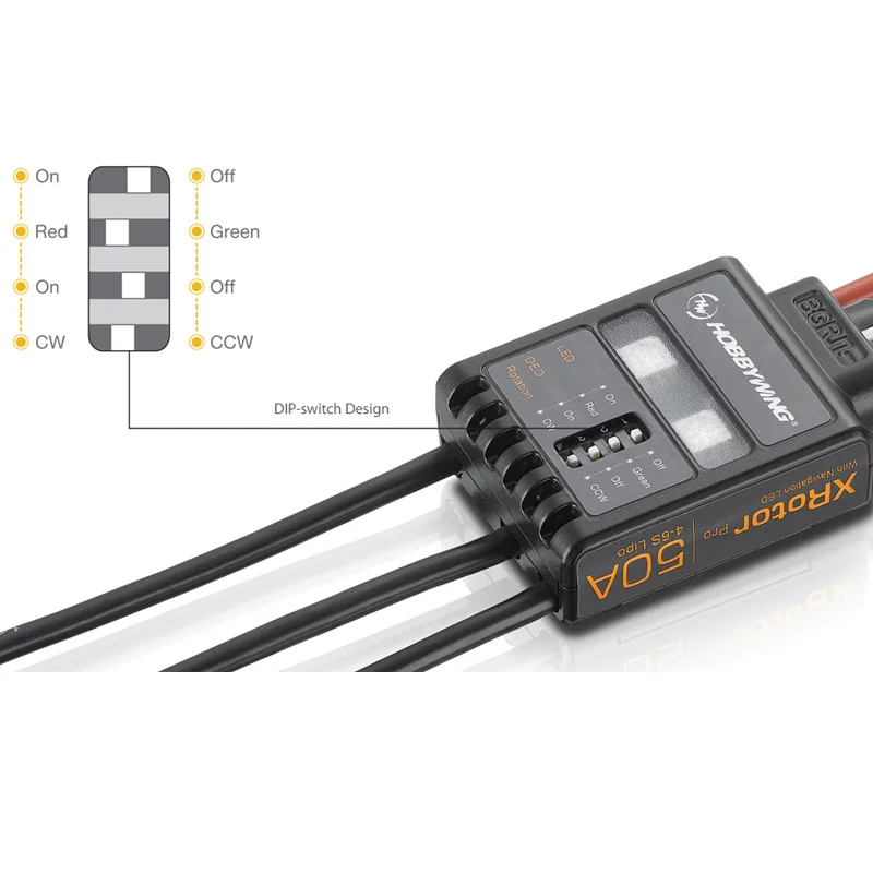 2 шт./лот Hobbywing XRotor Pro 50A 4-6S Бесщеточный Регулятор скорости ESC мульти-ротор Aircaft DIY