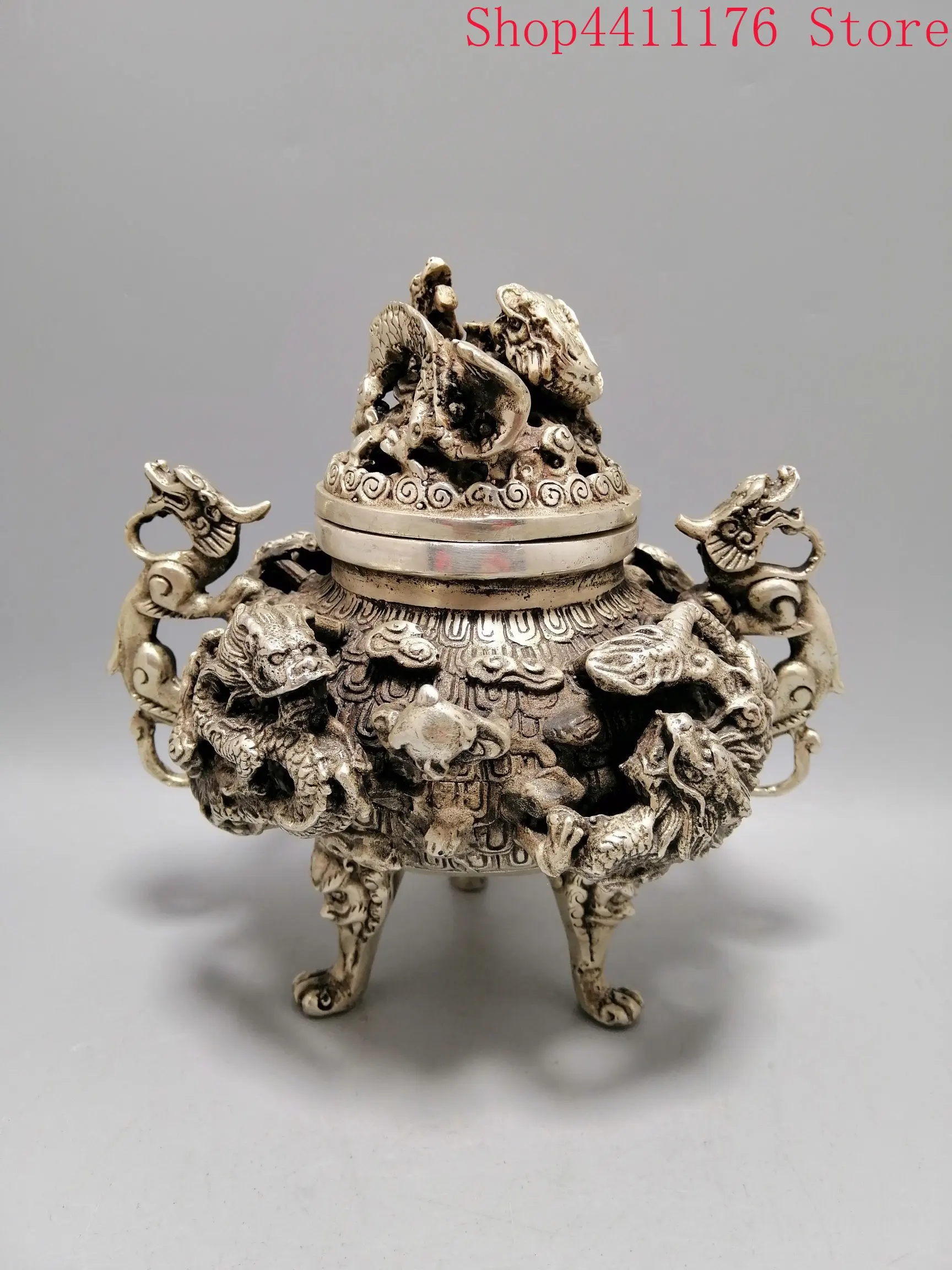 

Античная Медная коллекция, Longxun censer, изысканное мастерство, украшение стола, украшение для дома