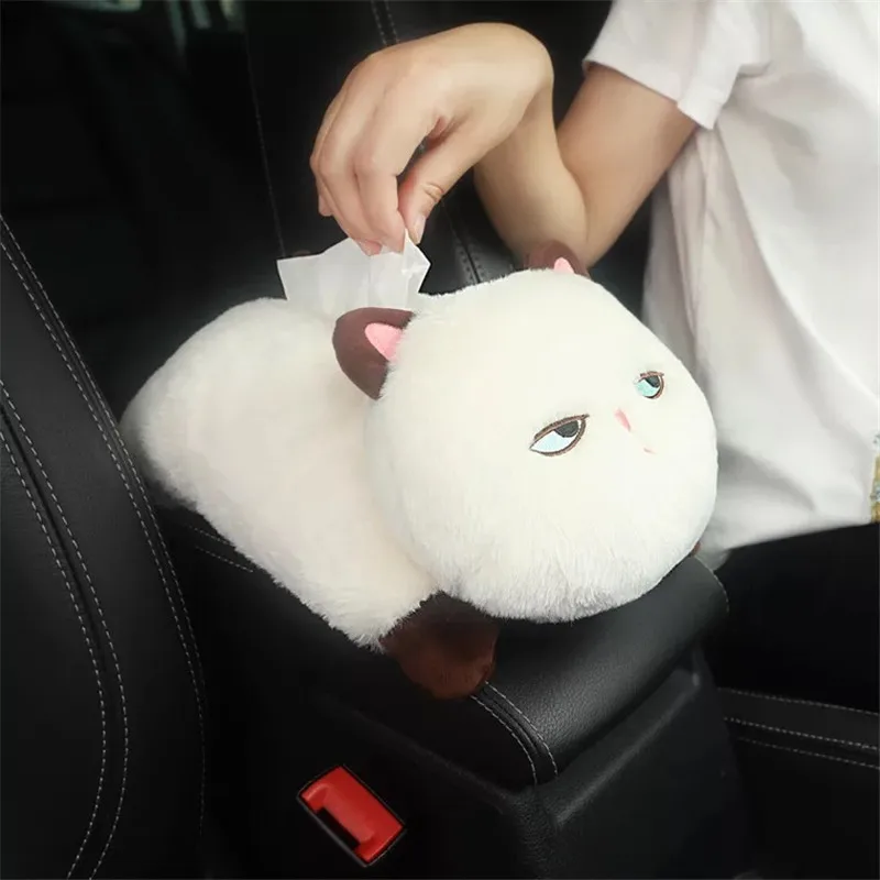 Napkin Cat Tissue Box Car Holder Cute Cartoon Seat Back Hanging Container For Handkerchiefs | Автомобили и мотоциклы