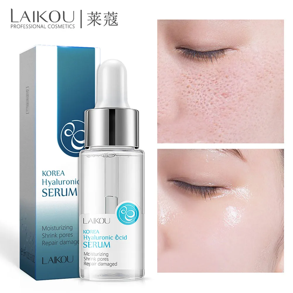 

Hyaluronic Acid Face Serum Shrink pores Moisturizing Facial Essence liquid Whitening Brighten Tighten Lifting Firming Skin Care
