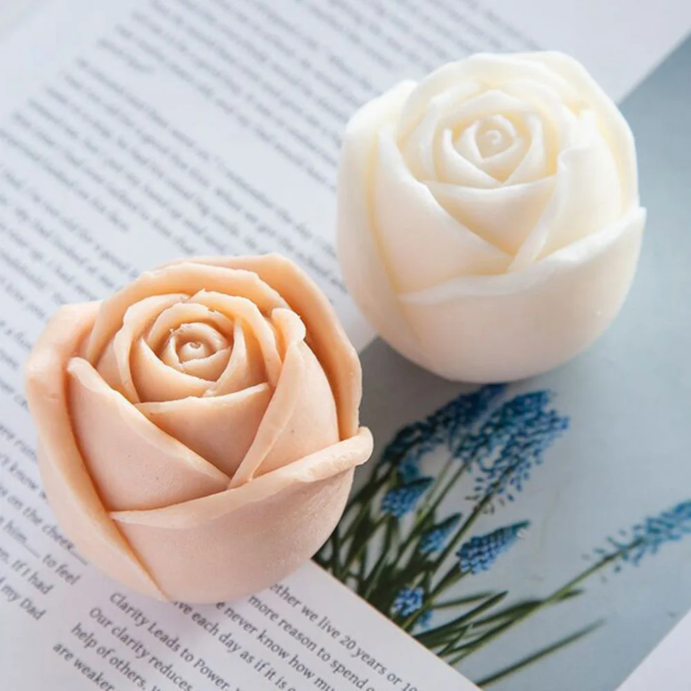 

3D Ice Making Mold Baking Mold Silicone Flower Shaped Mold Epoxy Rose Resin Flower Crafts Jewelry Making Kitchen Accessories
